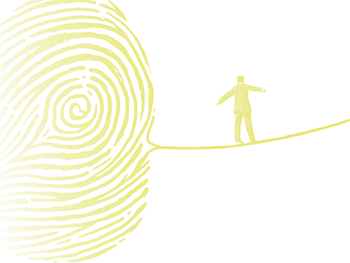 Vingerafdruk illustratie